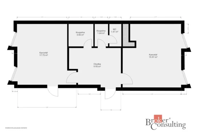 Pronájem kanceláře, Plzeň - Jižní Předměstí, Radobyčická, 54 m2
