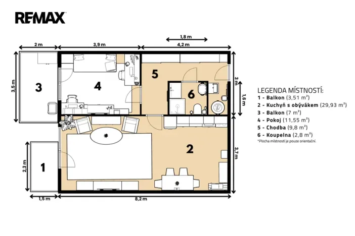 Prodej bytu 2+kk, Kamenice - Ládví, Benešovská, 60 m2