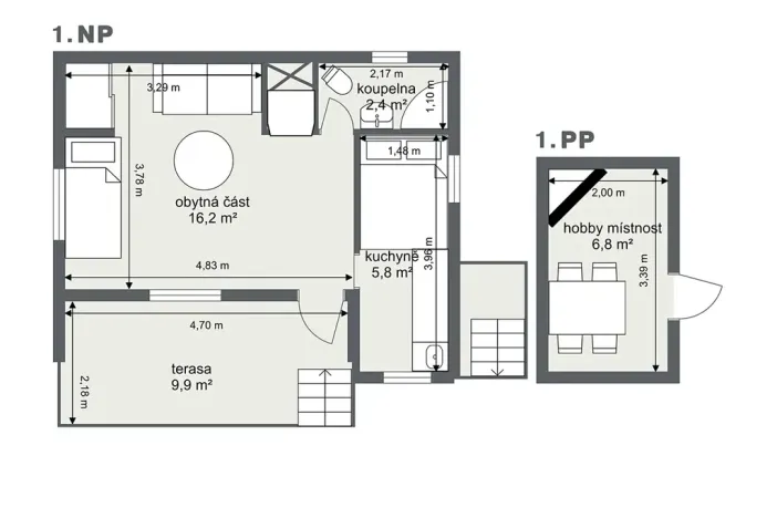 Prodej chaty, Ústí nad Labem, Slunečná, 32 m2