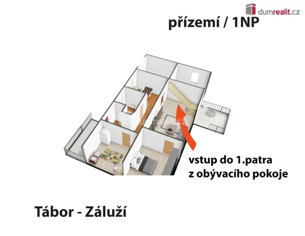 Prodej rodinného domu, Tábor - Záluží, 86 m2