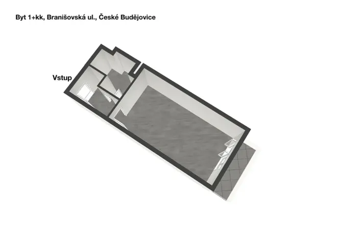 Prodej bytu 1+kk, České Budějovice, U Branišovského lesa, 46 m2