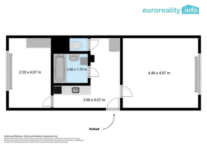 Prodej bytu 2+1, Stráž pod Ralskem, Máchova, 42 m2