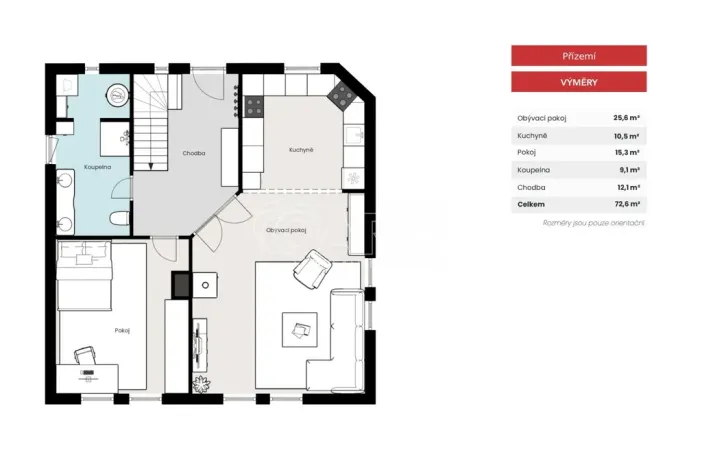 Prodej rodinného domu, Ondřejov - Turkovice, Slunečná, 145 m2
