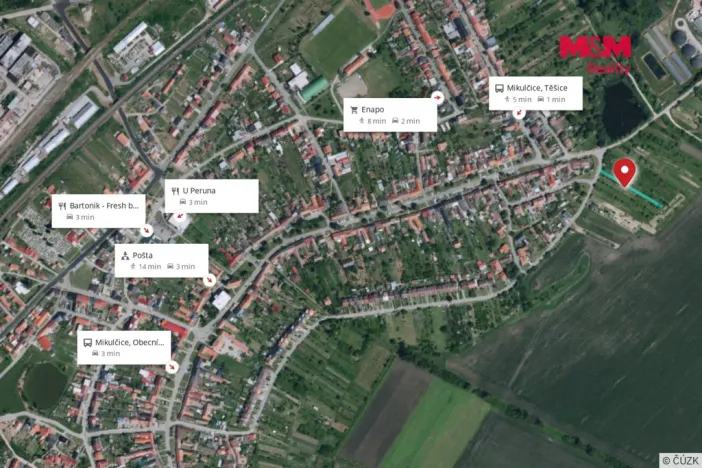 Prodej zahrady, Mikulčice - Těšice, 636 m2