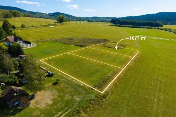 Prodej pozemku pro bydlení, Horní Planá - Pernek, Maňava, 1077 m2