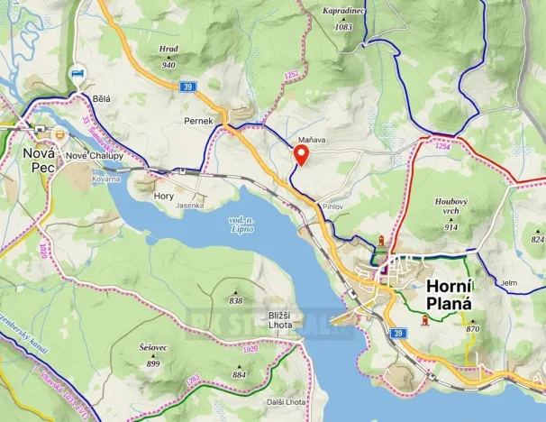 Prodej pozemku pro bydlení, Horní Planá - Pernek, Maňava, 1193 m2