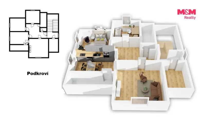 Prodej bytu 2+1, Úpice, Puškinova, 336 m2