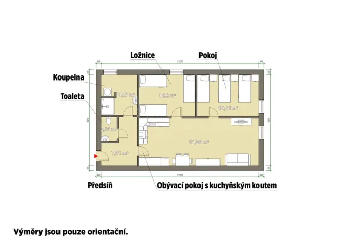 Prodej bytu 3+kk, Kostelec - Ostrov u Stříbra, 79 m2