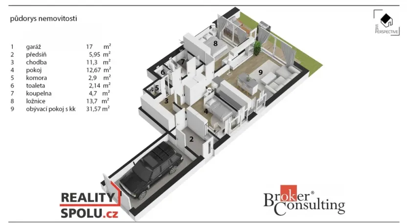 Pronájem bytu 4+kk, Hradec Králové - Nový Hradec Králové, Buková, 149 m2