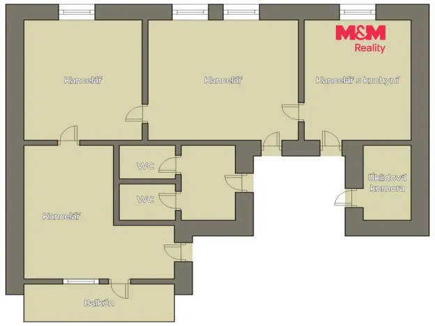 Pronájem kanceláře, Ledeč nad Sázavou, Husovo náměstí, 85 m2