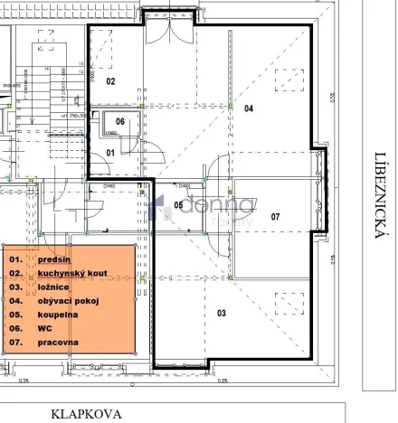 Pronájem bytu 3+kk, Praha, Klapkova, 90 m2