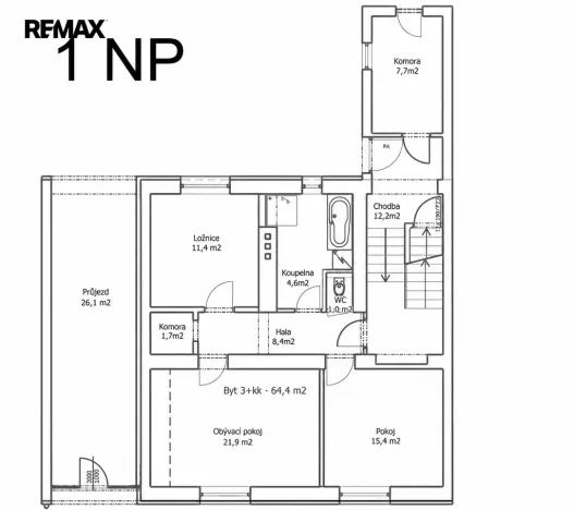 Prodej bytu 3+kk, Olomouc - Holice, Staškova, 64 m2