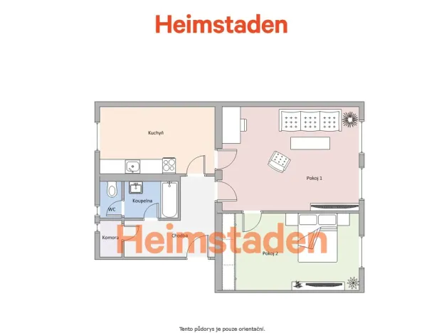 Pronájem bytu 2+1, Havířov - Šumbark, Klimšova, 56 m2