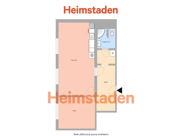 Pronájem bytu 2+kk, Ostrava - Poruba, Komenského, 56 m2
