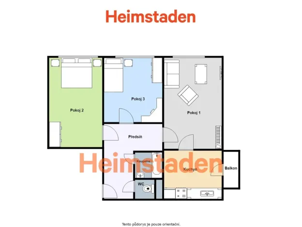 Pronájem bytu 3+1, Frýdek-Místek - Místek, Zahradní, 61 m2