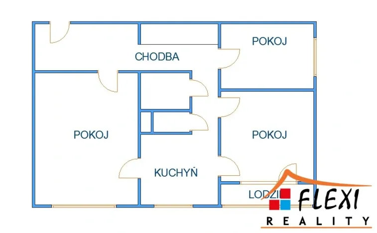 Pronájem bytu 3+1, Orlová - Lutyně, Adamusova, 68 m2