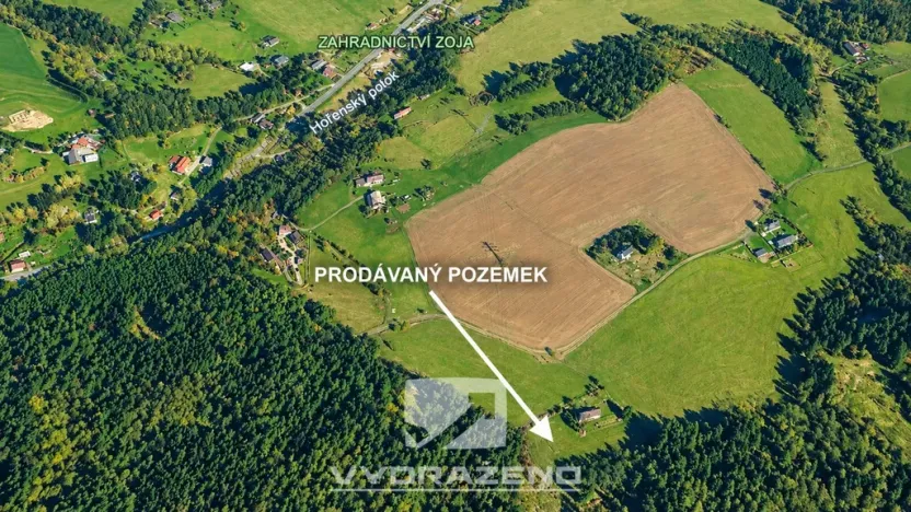 Prodej louky, Slaná - Hořensko, 3520 m2