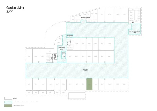 Prodej garážového stání, Praha - Černý Most, Arnošta Valenty, 12 m2