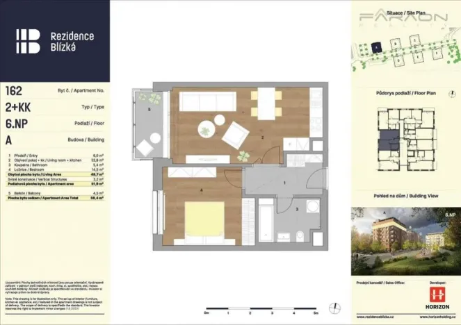 Pronájem bytu 2+kk, Praha - Karlín, Švarcova, 56 m2