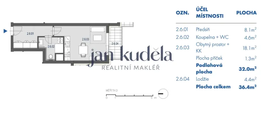Pronájem bytu 1+kk, Brno, Hvězdová, 32 m2