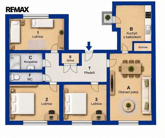 Pronájem bytu 4+1, Praha - Staré Město, Husova, 66 m2