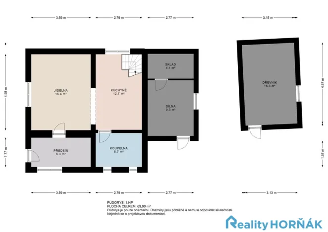 Prodej chaty, Malšice - Staré Lány, 88 m2