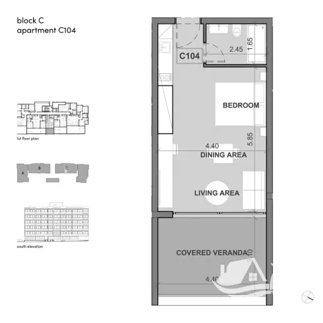Prodej bytu 1+kk, Lemesos, Kypr, 55 m2