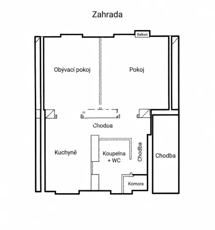 Prodej bytu 2+1, Praha - Běchovice, Do panenek, 56 m2