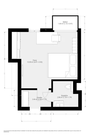Pronájem bytu 1+kk, Brno, Hostinského, 25 m2