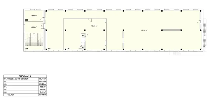 Pronájem skladu, Šternberk, Nádražní, 654 m2