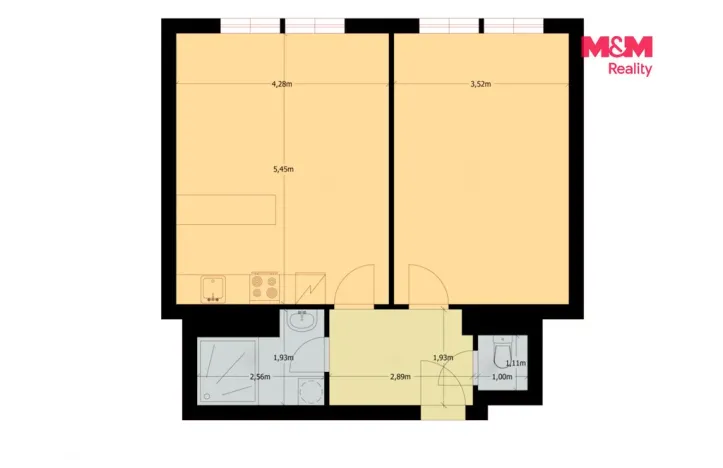 Prodej bytu 2+kk, Praha - Žižkov, Bořivojova, 54 m2