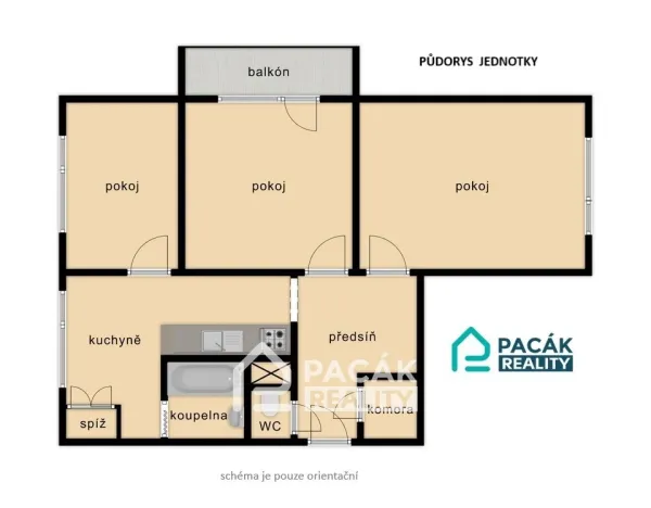 Pronájem bytu 3+1, Olomouc, Nešporova, 60 m2