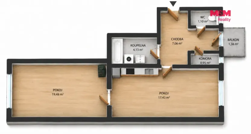 Prodej bytu 2+kk, Praha, Špitálská, 52 m2