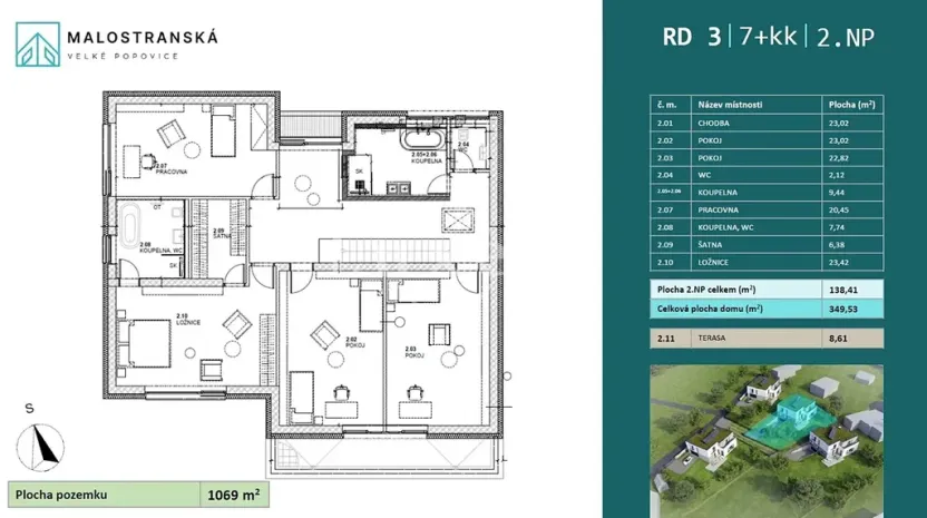 Prodej rodinného domu, Velké Popovice, Malostranská, 350 m2