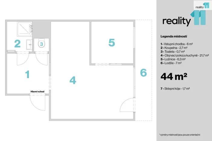 Prodej bytu 1+1, Poděbrady - Poděbrady III, Kunštátská, 44 m2