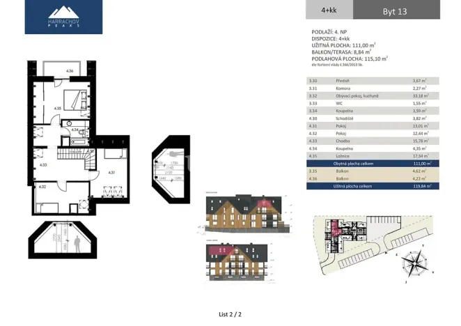 Prodej bytu 4+kk, Harrachov, 120 m2