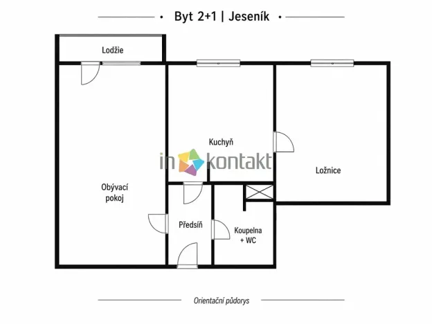 Prodej bytu 2+1, Jeseník, Vrchlického, 42 m2