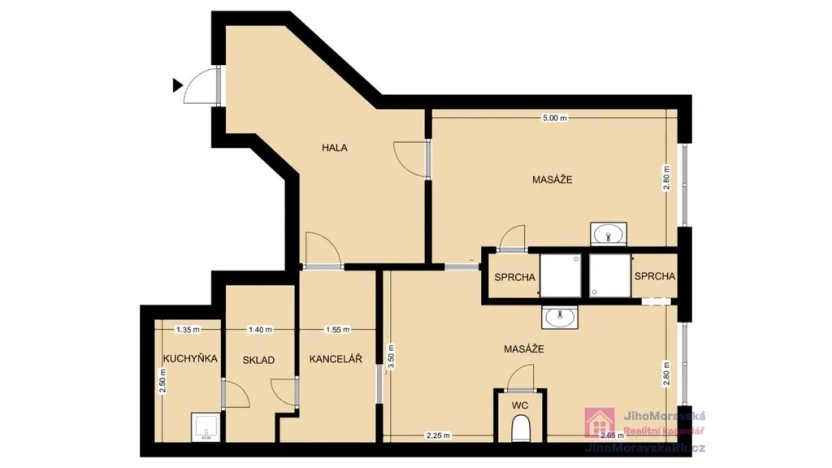Pronájem obchodního prostoru, Hustopeče, Bratislavská, 71 m2