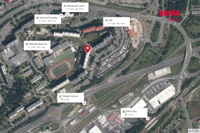 Prodej bytu 1+1, Chomutov, Jirkovská, 36 m2