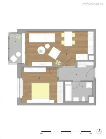 Pronájem bytu 2+kk, Praha - Karlín, Švarcova, 55 m2