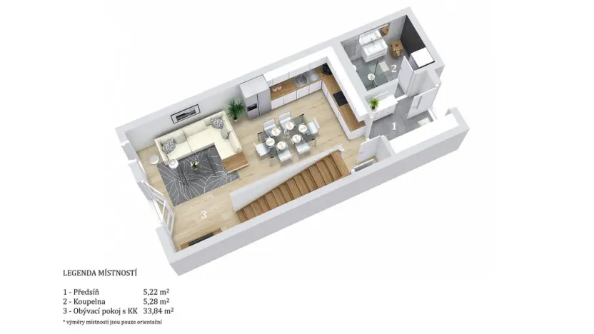 Pronájem bytu 3+kk, Smiřice - Rodov, 82 m2