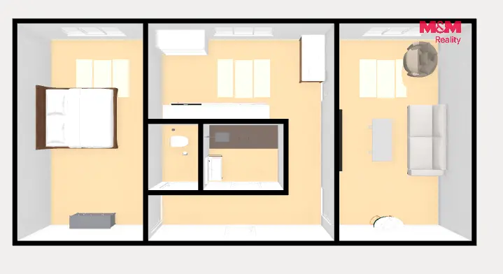 Prodej bytu 2+1, Praha - Hloubětín, Zelenečská, 48 m2