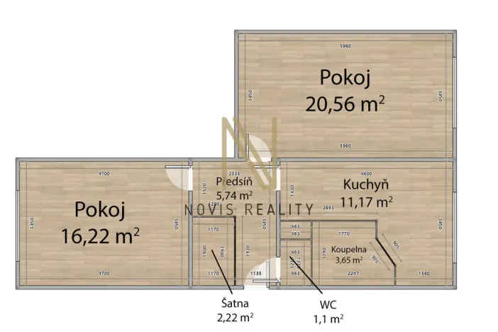 Pronájem bytu 2+1, Plzeň, Dvořákova, 56 m2
