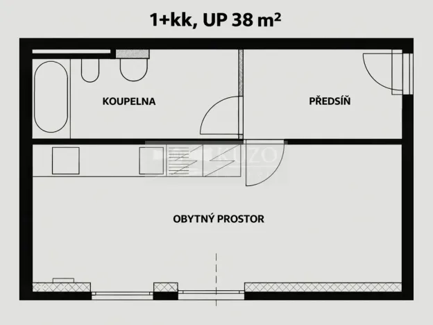 Pronájem bytu 1+kk, Brno, Auerswaldova, 38 m2