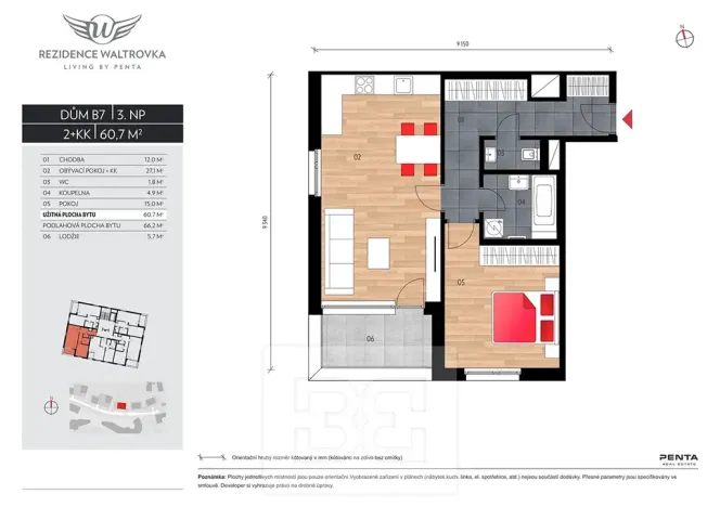 Prodej bytu 2+kk, Praha - Jinonice, Kačírkova, 72 m2