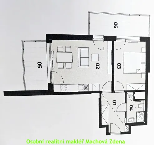 Pronájem bytu 2+kk, Praha - Modřany, Zlochova, 49 m2