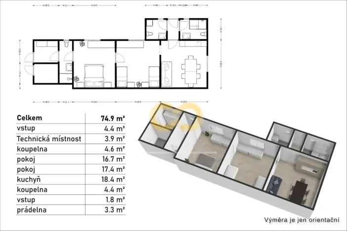 Prodej rodinného domu, Mladošovice, 75 m2