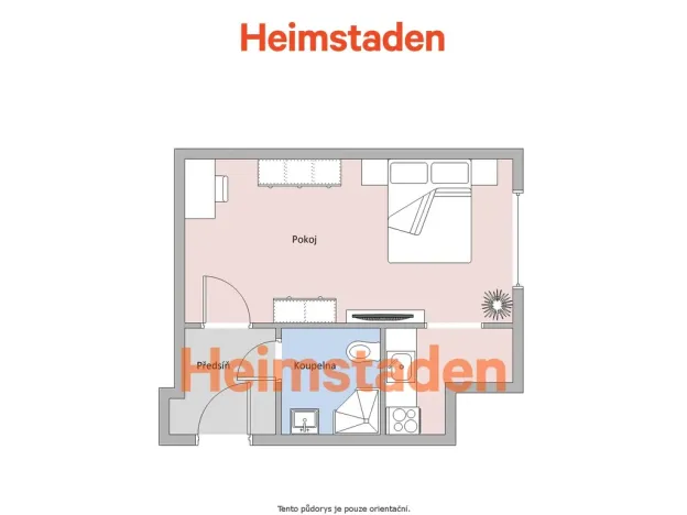Pronájem bytu 1+kk, Havířov - Město, Československé armády, 20 m2