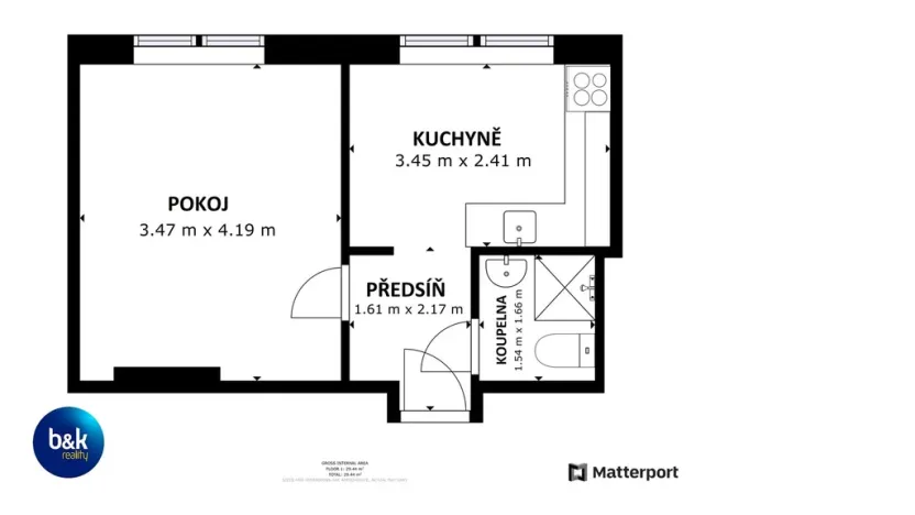 Pronájem bytu 1+1, Beroun - Beroun-Město, Mládeže, 30 m2