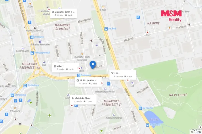 Pronájem bytu 2+1, Hradec Králové - Nový Hradec Králové, Brožíkova, 60 m2